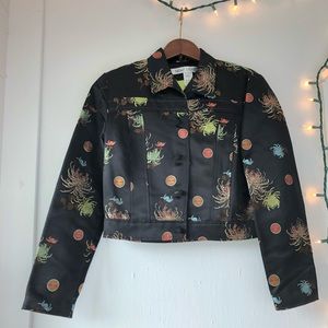 🐴LIKE NEW- Hot 1980’s Silk-Blend Cropped Jacket